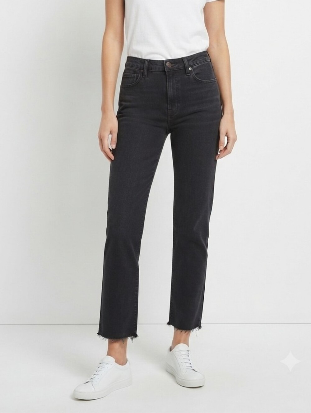 CURRENT/ELLIOT The Truby Original Fling Jeans In Faded Black Size 27